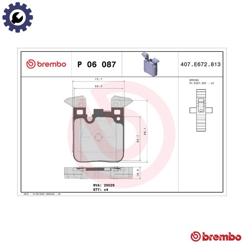 Brake pad set - brake, 06