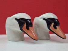 QUAIL SWAN FACE  egg cups x 2