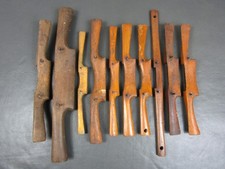 Job lot of 10 old wooden spoke