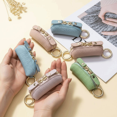 Mini leather hanging bag - leather,