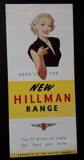 Hillman Minx Brochure + Price List 1953 - Saloon Estate Californian Convertible