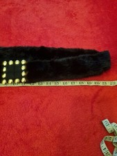 BLACK GENUINE MINK BELT WITH