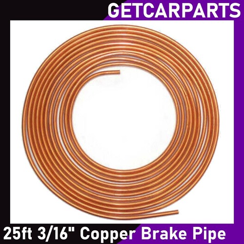 Copper brake pipe 25ft - 25ft, 3/16"