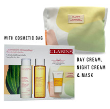 Clarins Cleansing Essentials- Cleanser 200ml, Toner 200ml and Scrub 15ml New