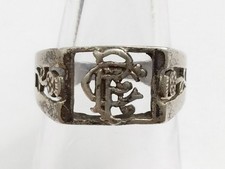 Antique Silver Glasgow Rangers Football Club Scottish Ring Size N 2.7g