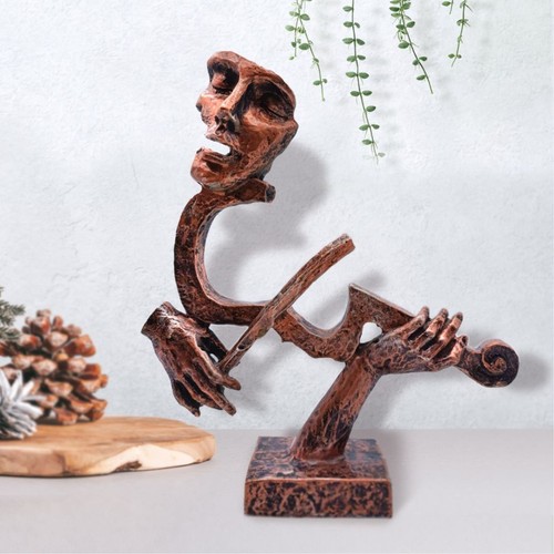 Abstract violinist bronze - violinist,