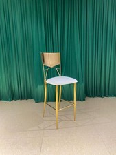 Bar Stools Breakfast Stool  Pub Chair Metal Leg Modern Gold Plated Hire Only 