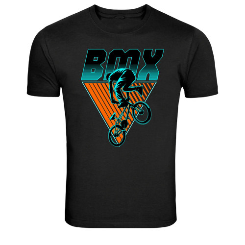Bmx trick rider retro triangle - trick,
