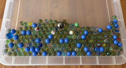 Vintage glass marbles - glass,