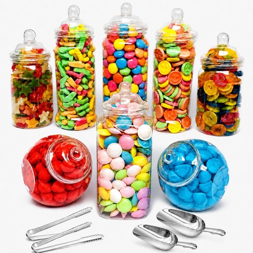 Large plastic sweet jars w - 8,