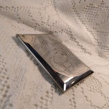 Vintage Chrome Cigarette Cases - Mid Century Very Good Condition Elastic Marked
