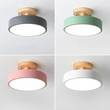 Wood Round Ceiling Light