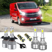 For Vauxhall Vivaro White Xenon HID High/Low/Fog/Side LED Headlight Bulbs Set