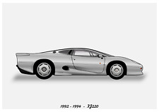 POSTER - JAGUAR XJ220 - (A4 A3 A2 sizes) Art Print Car RENDER