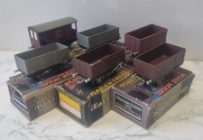 6x Vintage Boxed Graham Farish OO Gauge Model Railway Trainset Wagons Metal