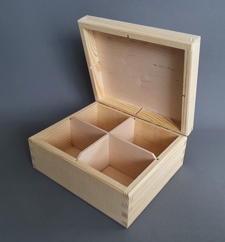 Pine wood box tea bag - wood,