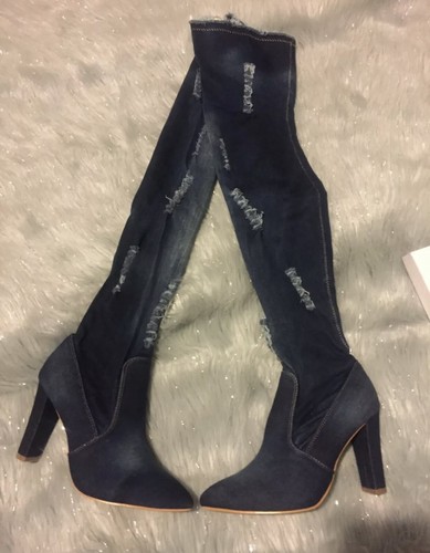 Women navy denim - , the