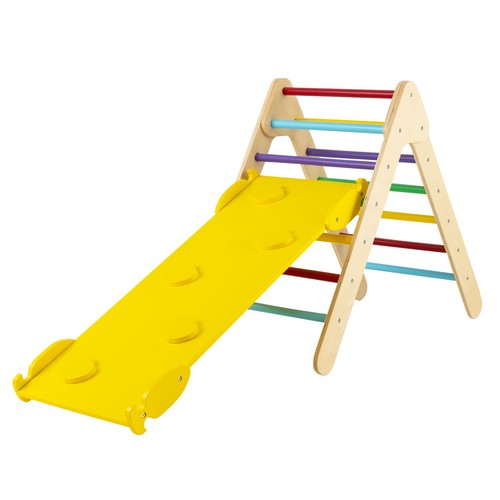 Kids climbing triangle ladder - climbing,