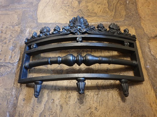 Victorian cast iron fire front - fire,