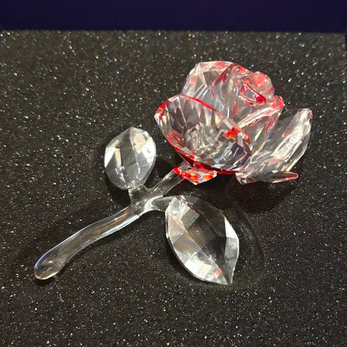 Swarovski faceted crystal - faceted, rose