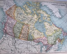 1910: Antique Map Of Dominion