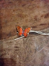 Vintage Gold Metal Enamel