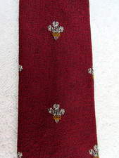 VINTAGE PRINCE OF WALES FEATHERS INCH polyester tie NECKTIE FALCON CREST