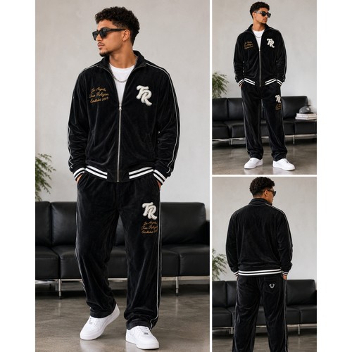 True religion velour tracksuit - true,