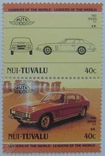 1966 JENSEN FF Car Stamps (Leaders of the World / Auto 100)