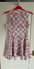 Women’s Select Pink, Black & White tartan Style With Flowers mini dress size 10