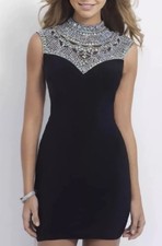 Sexy Short Prom Dresses Beaded Red/blue/purple Homecoming Cocktail Dresses 