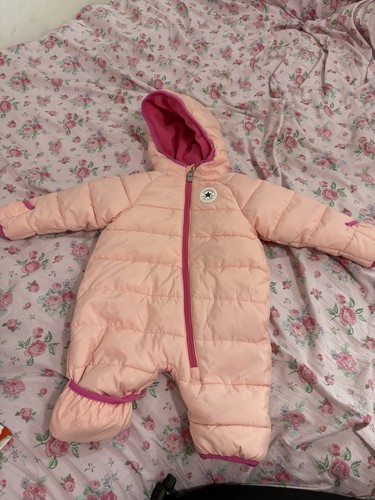 Converse pink baby snowsuit - converse, 3