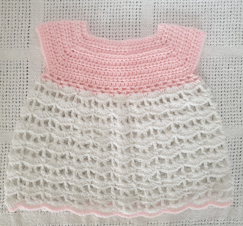 Crochet dress newborn size - crochet,