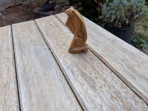 Vintage carved wooden monkey - carved,