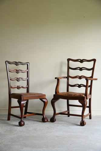 Set georgian style mahogany - set, 6