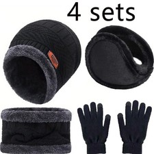 4PCS Winter Warm Velvet Hat