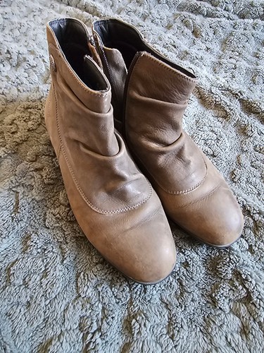 Pavers brown leather ankle - pavers,