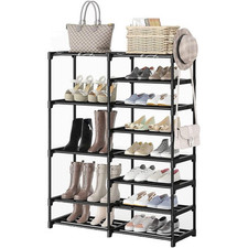 Shoe Rack 7 Tier 2 Row Metal