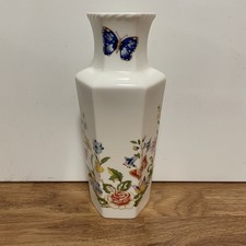 Vintage Aynsley "Cottage Garden" Vase  17cms Tall Fine Bone China - Ex Condition