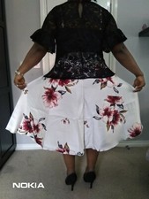 Premium Satin Midi Skirt (handmade With Sewing Machine)UK 18