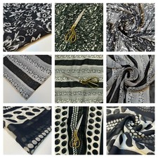 Black & White Chiffon Sheer