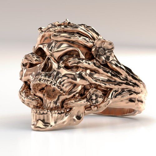 Skull ring wax patterns for - ring,