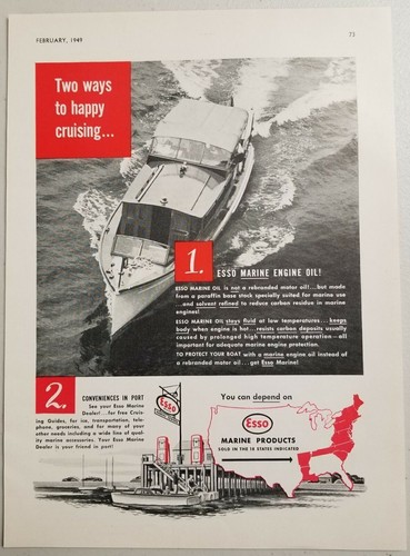 1949 print esso marine - print,