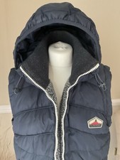 Superdry Navy -Premium Black Label - Borg Lined Gilet Size Medium - Chest 42 Inc