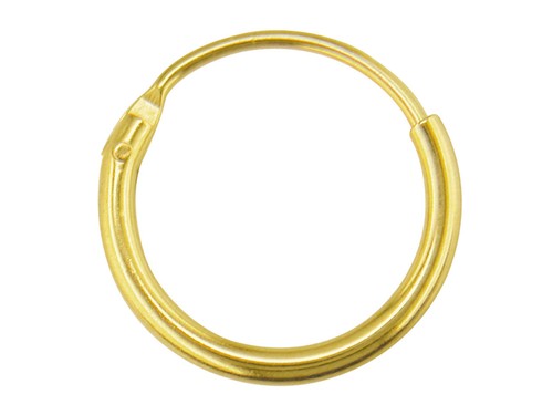 Pair yellow 9ct gold - pair, hoop