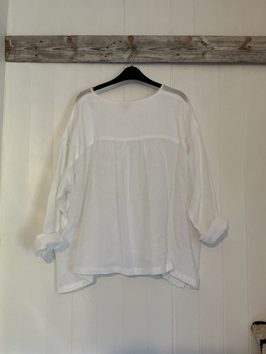 Eskandar white linen shirt - white,