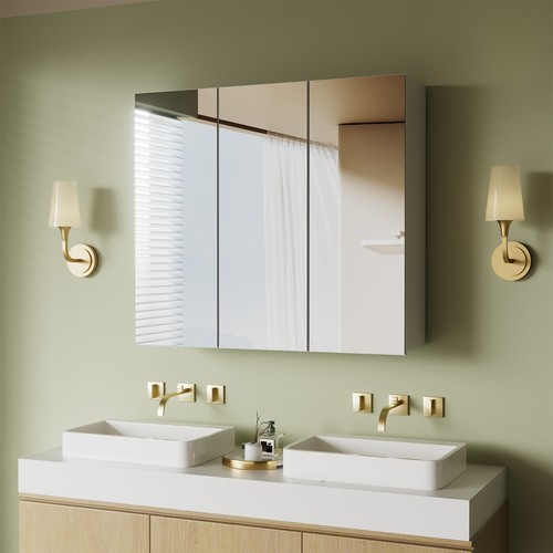 Triple door bathroom - bathroom, mirror