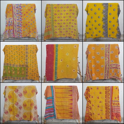 Handmade kantha quilt blanket - handmade,