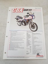HONDA CBX550F2 SUPER SPORTS Motorcycle Sales Spec Leaflet c1980