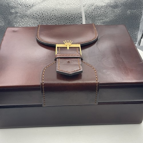 Rolex wooden leather bound - rolex,
